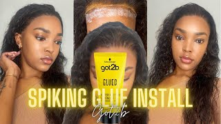 How To Install A Lace Frontal For Beginners With Got2B Glued Spiking Glue| Detailed Wig Install