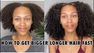 How To Get Bigger Longer Curly Natural Hair Fast