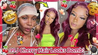 Slay Precolor Burgundy Hairstyle I Lace Front Wig Glueless Install I #Ulahair Review