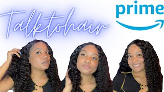 13X4 T-Part Lace Curly Closure Wig Review | Talkto Hair Ft Amazon Prime  | Diamond And Stazzi