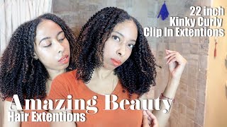 22 Inch Kinky Curly Clip Ins | Amazing Beauty Hair Extensions