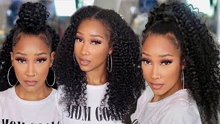 Clip Ins Are The New Quick Weaves! How To Blend Curly Clip Ins W/ No Heat + Styles | Curls Queen