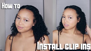 How To: Easy Clip Ins For Natural/ Curly Hair Ft. Yvonne Kinky Curly Hair