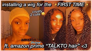 Attempting To Install A Wig For The First Time.. Ft. Talkto Hair | Michaela Amari