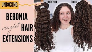 Unboxing Bebonia Ringlet Clip In Hair Extensions | 4A Texture