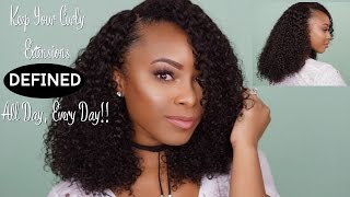 How To Maintain & Define Kinky Curly Hair Extensions | Her Given Hair