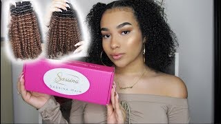 Ombre Kinky Curly Clip-In Hair Extensions Review | Sassina Hair