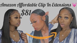 Affordable Clip In Extensions From Amazon ?! Quick And Easy Install |  Ft Goulus Hair