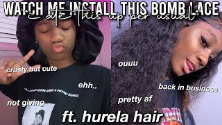 Watch Me Install This Water Wave Lace *I Did That!* | Hurela Hair