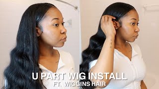 Easy Natural U-Part Wig Install Ft. Wiggins Hair | Beginner Friendly