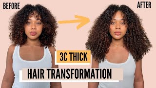 Thick 3C Curly Thick Hair Transformation | Bebonia Curly Clip-In Hair Extensions