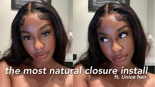 Unice 18 Inch 4X4 Closure Wig Install |No Styling Straight Out The Box