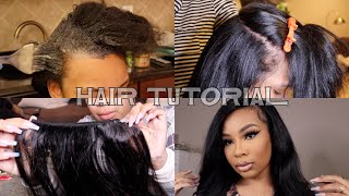 How To: Make Your Own Clip In Extensions At Home | Install & Diy | Natural Hair Aaliyahjay
