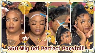 Frontal Ponytail Slay Time!✨360 Lace Wig Install + Updo Style Ft. #Ulahair Review