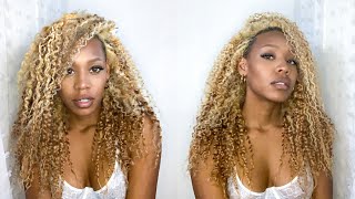 How To Blend Curly Clip Ins | Better Length Hair | Dyed Blonde