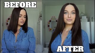 How To: Blend Hair Extensions W/ Short Blunt Hair