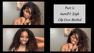 Curly Clip In Series: Install & Style Using Clip Over Method | Better Length