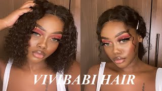 It’S The Curls For Me  12 Inch Closure Curly Wig Install Ft Vivibabi Hair