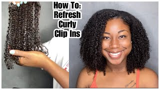 How To Refresh Curly Clip Ins | Almost A Year Old! | Curlscurls Factory Direct