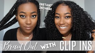 Braid Out With The Most Affordable Natural Clip Ins! Featuring Curls Curls | Briana Tahari