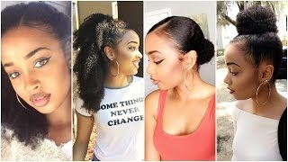 Natural Hair | How To: 4 Easy Styles For Curly Clip-Ins | Ft.  Hergiven Hair