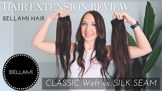 Bellami Hair Extensions Review With Thin Hair!! | Classic Weft Vs. Silk Seam