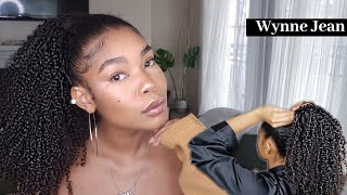 5 Minute Curly Ponytail On 4B Hair Using Amazingbeauty Kinky Curly Clip Ins