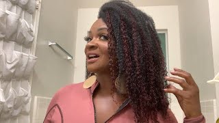 Sassina Clip In Hair Extentions Review! Kinky Curly 3C 1B/99J Ombre