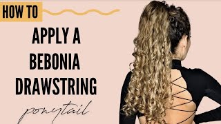 How To Apply A Curly Drawstring Ponytail Extension | Bebonia Curly Clip-In Hair Extensions