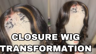 Wig Transformation// Side Part To Middle Part Closure // How To Revive Your Wig