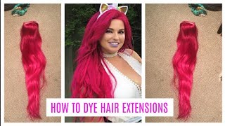 How To: Dying Clip In Hair Extensions Pink! | Directions | Cerise1307 |