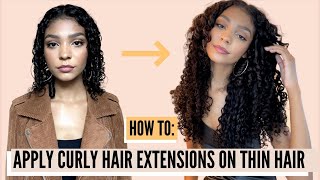 How To Apply Bebonia Curly Clip-In Hair Extensions To Thin Or Fine Hair
