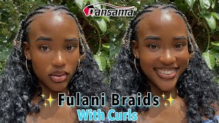 Hair Transformation! Fulani Braids With Curly Crochet Hair Ft Dansama Hair