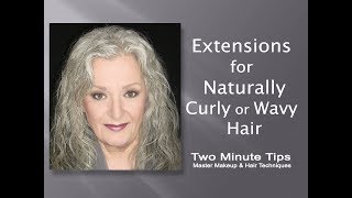 Extensions For Natural Curly Or Wavy Gray Hair - D
