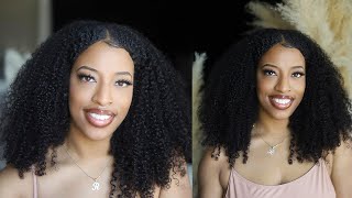 Blending In My 3C 4A Natural Hair With Betterlength Curly Weave Hair Clip-Ins