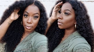 Yes Ma'Am!  Beginner T Part Lace Front Curly Wig Install & Felicia Brush | Ft Sawlife | Julia H