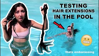 Testing Hair Extensions In The Pool