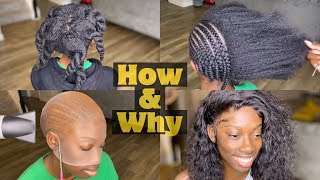 How To: Braid Down On Thick 4 Type Hair | New Stocking Cap Method | Very Detailed | Ft: Recool Hair