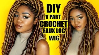 Diy Faux Loc Crochet Wig | Easy! | Versatile V-Part Clip-On | Dreadlock Wig | Highly Requested