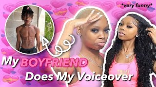 My “Hood” Boyfriend Does My Voiceover For My Wig Install Ft. Yolissa Hair