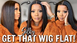  Wig Won'T Lay Flat? Make Any Middle Part Lace Wig Sleek Bone Straight Like A Silk Press Wowafr