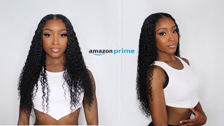 The Best Curly V-Part Wig Install *No Glue, No Lace*Amazon Prime Ft. Domiso Hair