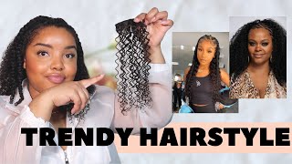 How To Style Curly Clip In Hair Extensions| Twist In Front & Hair Down