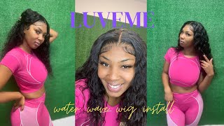 Luvme Hair Water Wave Wig Install