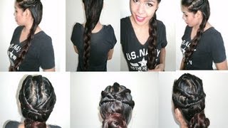 Back To School/ Party Hairstyle To Elegant Prom/ Wedding Hairstyle ( No Heat)