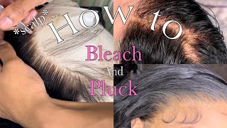 How To Customize 13X6 Frontal *Bleach And Plucking Process* Richgirl Hair
