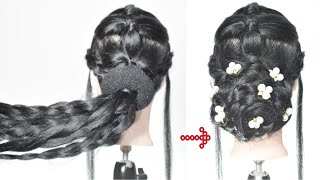 Beautiful Bridal Hairstyle Titorial | Heatless Hairstyle | Wedding Juda | Party Hairstyle