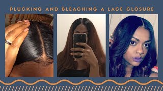 Customizing Lace Closure For Brown Skin | Bleaching & Plucking Knots Kasiamae Beauty