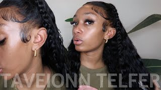 Two Braids Water Wave Wig Install | Watch Me Melt Lace Down | Asteria Hair