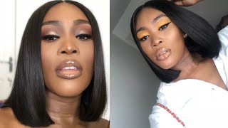 How To Get Your Closure/ Frontal Sitting Extremely Flat | Blunt Cut Bob Wig Ft Asteria Hair
